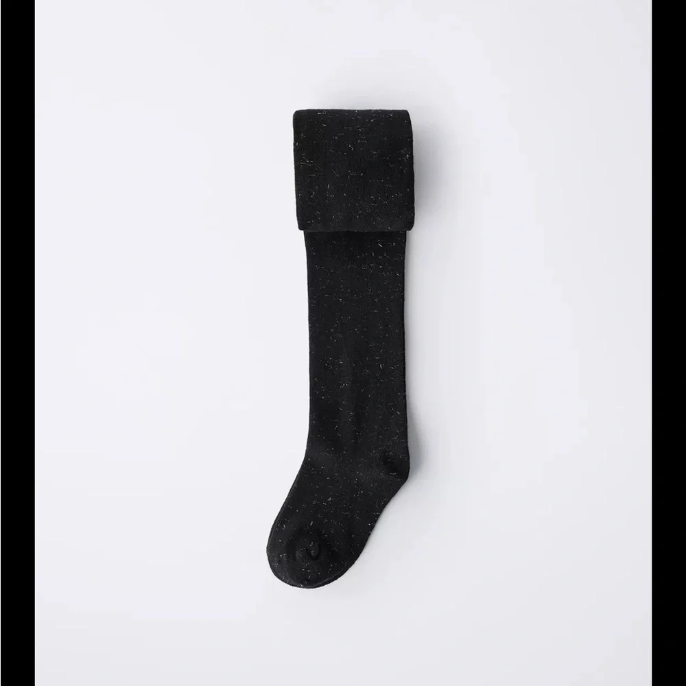 Zara kids, black, sparkly tights, 8-10 years